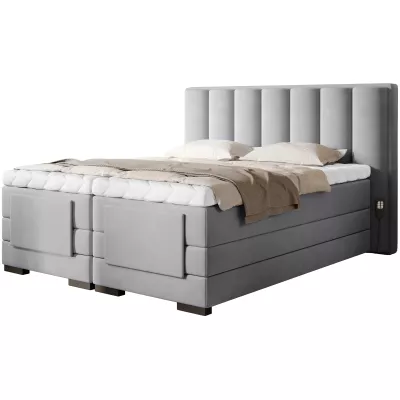Verstellbares Boxspringbett 140x200 VERION - grau