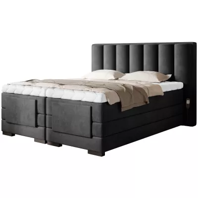 Verstellbares Boxspringbett 140x200, Version - Anthrazit
