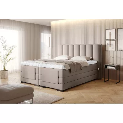 Verstellbares Boxspringbett 140x200, Version - Creme