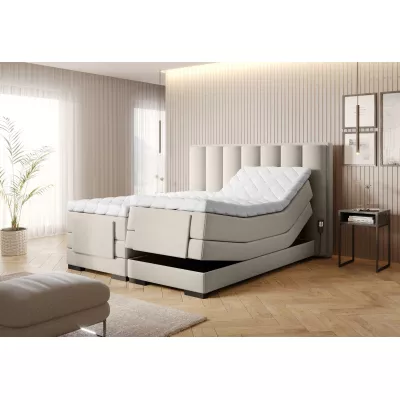 Verstellbares Boxspringbett 140x200, Version - beige
