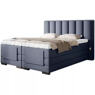 Verstellbares Boxspringbett 140x200 VERSION - blau