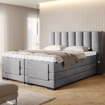 Verstellbares Doppelbett 180x200, Version - Hellgrau