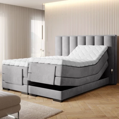 Verstellbares Doppelbett 180x200, Version - Hellgrau