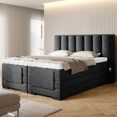 Verstellbares Doppelbett 180x200, Version - Anthrazit
