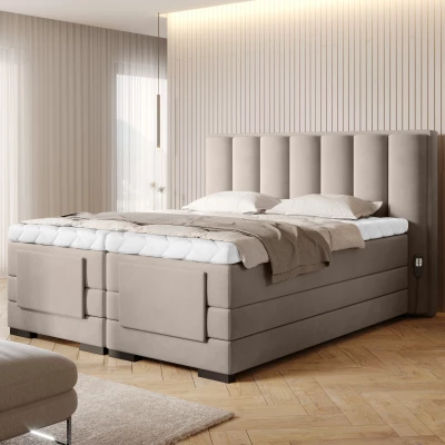 Verstellbares Doppelbett 180x200, Version - Creme