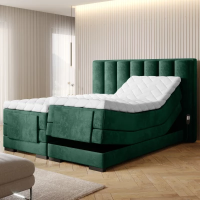 Verstellbares Doppelbett 180x200, Version - Flaschengrün