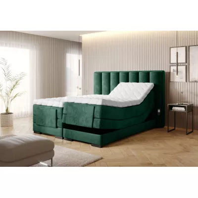 Verstellbares Doppelbett 180x200, Version - Flaschengrün