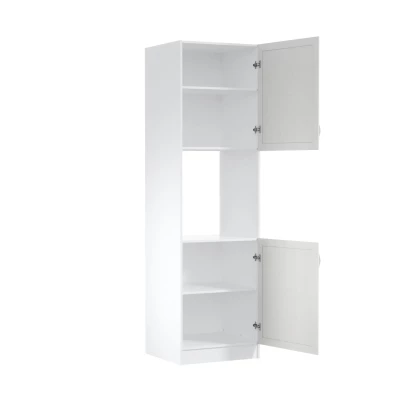 Küchenschrank für Einbaubackofen SILVARA – Breite 60 cm, Kiefer Andersen / Weiß, Echtlack