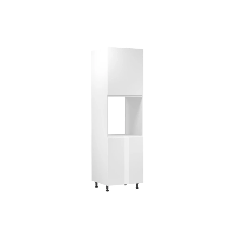 Küchenschrank für Einbaubackofen ARBOR – Breite 60 cm, Hochglanzweiß/Weiß, linke Ausführung