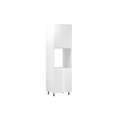 Küchenschrank für Einbaubackofen ARBOR – Breite 60 cm, Hochglanzweiß/Weiß, linke Ausführung