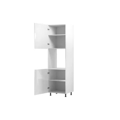 Küchenschrank für Einbaubackofen ARBOR – Breite 60 cm, Hochglanzweiß/Weiß, linke Ausführung