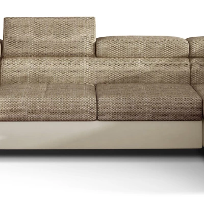 Großes U-förmiges Sofa für das Wohnzimmer ISABEAU – dunkelbeige/beige, rechte Ecke