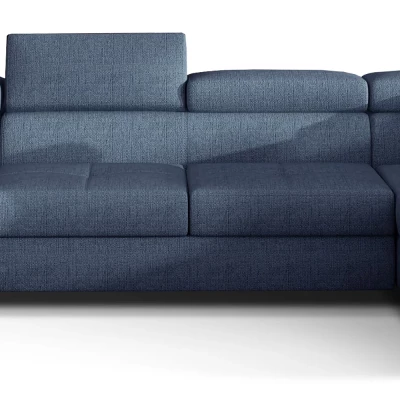 Großes U-förmiges Sofa für das Wohnzimmer ISABEAU – Preußischblau, rechte Ecke