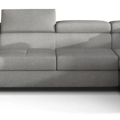 Großes U-förmiges Sofa für das Wohnzimmer ISABEAU – hellgrau, rechte Ecke