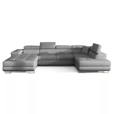 Großes U-förmiges Sofa für das Wohnzimmer ISABEAU - grau, rechte Ecke
