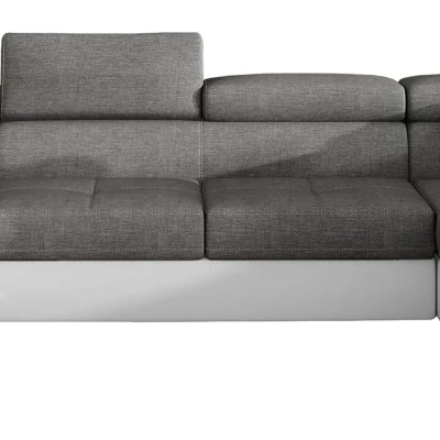 Großes U-förmiges Sofa für das Wohnzimmer ISABEAU – dunkelgrau/weiß, rechte Ecke