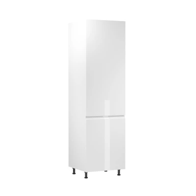 Hoher Küchenschrank ARBOR – Breite 60 cm, Hochglanzweiß / Weiß, linke Ausführung