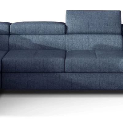 Großes U-förmiges Sofa für das Wohnzimmer ISABEAU – Preußischblau, linke Ecke