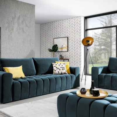ILANIS Sitzgruppe mit Hocker - blau