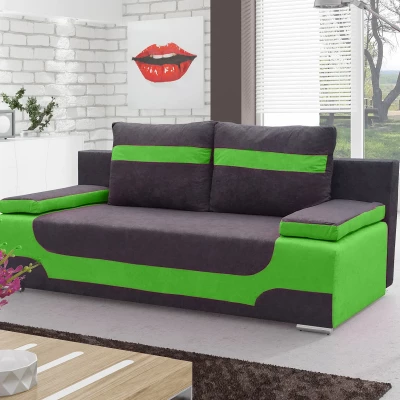 Dreisitzer-Sofa ISMERIE - dunkelgrau/grün