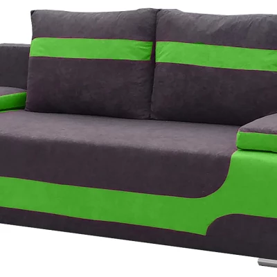 Dreisitzer-Sofa ISMERIE - dunkelgrau/grün