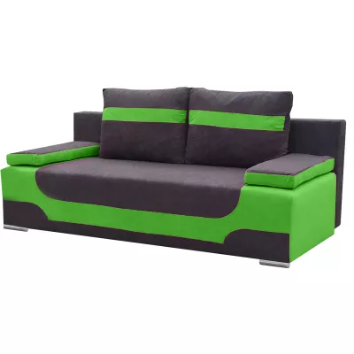 Dreisitzer-Sofa ISMERIE - dunkelgrau/grün