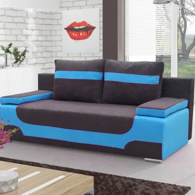 Dreisitzer-Sofa ISMERIE - dunkelgrau/blau