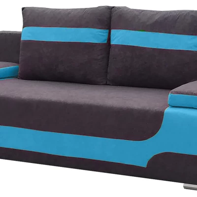 Dreisitzer-Sofa ISMERIE - dunkelgrau/blau