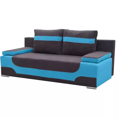 Dreisitzer-Sofa ISMERIE - dunkelgrau/blau