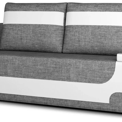 Dreisitzer-Sofa ISMERIE - Graphit/weißes Öko-Leder