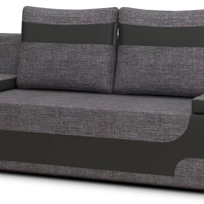 Dreisitzer-Sofa ISMERIE – Graphit/schwarzes Öko-Leder