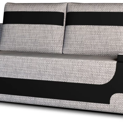 Dreisitzer-Sofa ISMERIE - Esche / schwarzes Öko-Leder