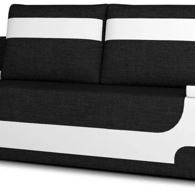 Dreisitzer-Sofa ISMERIE - schwarz/weißes Öko-Leder