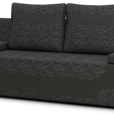Dreisitzer-Sofa ISMERIE - dunkelgrau / schwarzes Kunstleder