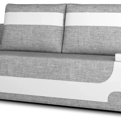 Dreisitzer-Sofa ISMERIE - Esche / weißes Öko-Leder