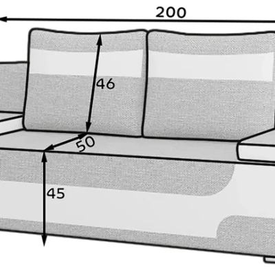 Dreisitzer-Sofa ISMERIE - Esche / weißes Öko-Leder
