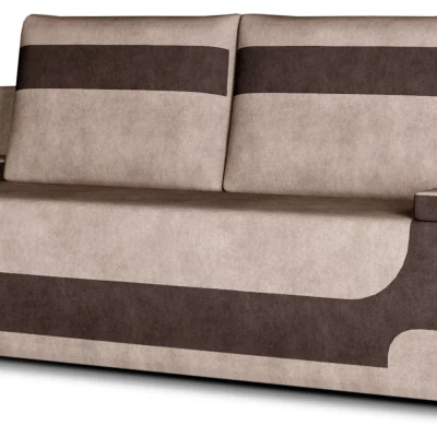 Dreisitzer-Sofa ISMERIE - beiges Kunstleder / braunes Kunstleder