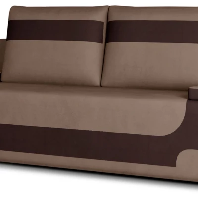 Dreisitzer-Sofa ISMERIE - hellbraun / dunkelbraun