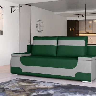 Dreisitzer-Sofa ISMERIE - grün / hellgrau