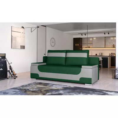 Dreisitzer-Sofa ISMERIE - grün / hellgrau