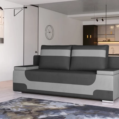 Dreisitzer-Sofa ISMERIE – hellgrau / dunkelgrau