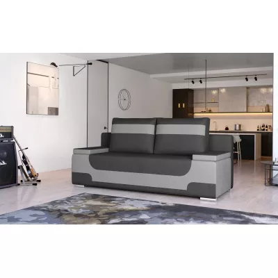 Dreisitzer-Sofa ISMERIE – hellgrau / dunkelgrau