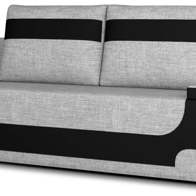 Dreisitzer-Sofa ISMERIE - graues/schwarzes Kunstleder
