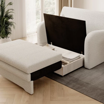 LIORAIA Zweisitzer-Schlafsofa – weiß