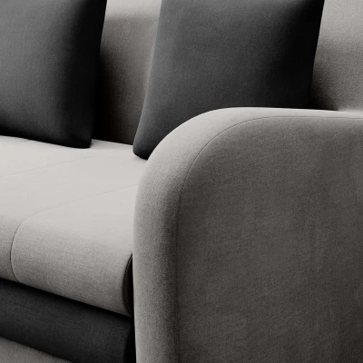 LIORAIA Zweisitzer-Schlafsofa - grau/graphit