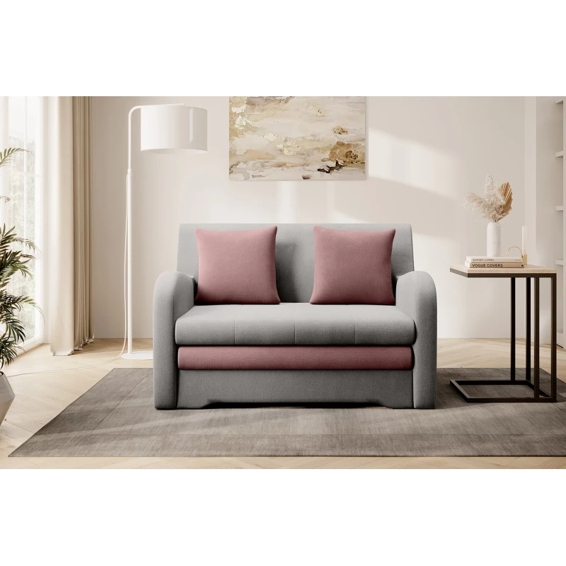 LIORAIA Zweisitzer-Schlafsofa – grau/rosa