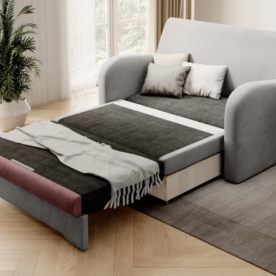 LIORAIA Zweisitzer-Schlafsofa – grau/rosa