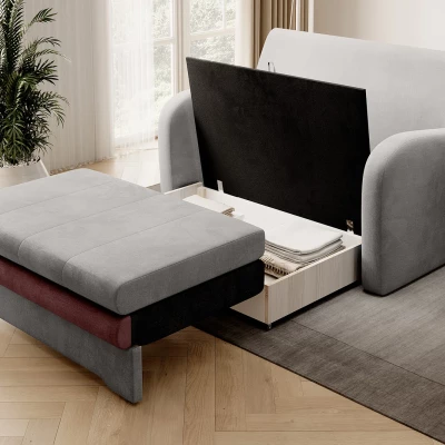 LIORAIA Zweisitzer-Schlafsofa – grau/rosa