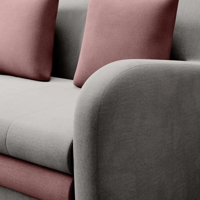 LIORAIA Zweisitzer-Schlafsofa – grau/rosa