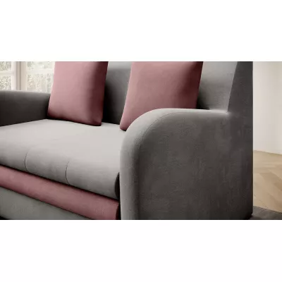 LIORAIA Zweisitzer-Schlafsofa – grau/rosa
